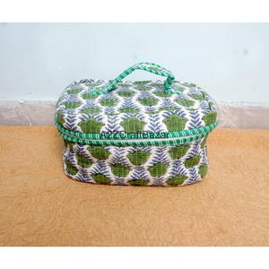 Estuche de Viaje Ecológico de Algodón Hecho a Mano, Organizador de Cosméticos, Juego de 3 Bolsas Grandes con Cierre Impermeable, Estilo Vintage Personalizable - Product Image 2