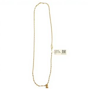 22K Solid Gold Fancy Link Chain 1.43g Minimalist Daily Wear <b>Necklace</b> <b>Delicate</b> Gold Jewelry For Women High Quality Real Gold - Product Image 1