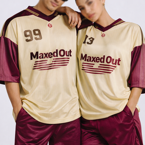 Conjunto de Jersey de Fútbol Americano de Malla de Poliéster de Primera Calidad, Unisex, Talla Grande, con Pantalones Cortos de Satén, Logotipo Personalizado, Ropa de Equipo, Servicio OEM - Product Image 3