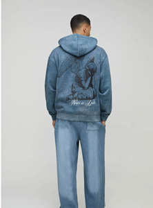 Sudadera de forro polar ecológico de alta calidad para hombre, corte regular, con logo y hombros caídos, tallas grandes. - Product Image 4