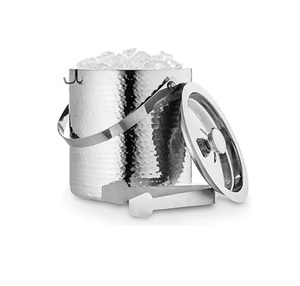 Seau à glace isotherme en acier inoxydable à double paroi de 3 L avec pelle pour bar à cocktails, seau à glace en métal pour congélateur avec couvercle - Product Image 5