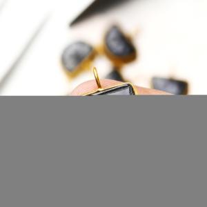 Colgante de Plata de Ley 925 con Baño de Oro Vermeil, con Ónix Negro Tallado en Forma de Fruta Naranja, Gema de Ónix Natural, Joyería de Cristal Curativo, Venta al por Mayor - Product Image 3