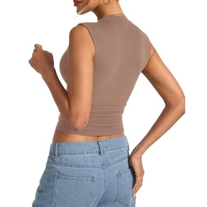 Camiseta Deportiva sin Mangas para Mujer, Ajustada, Transpirable, de Secado Rápido, para Gimnasio, de Alta Elasticidad, con Cierre Frontal - Product Image 2