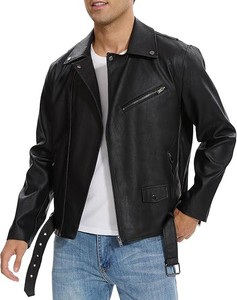 Chaquetas Casuales de Cuero Genuino de Piel de Oveja para Hombre, Diseño Único, Alta Calidad, Manga Larga, Estilo Elegante, Ropa de Invierno Ecológica - Product Image 4
