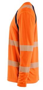 เสื้อทำงานแขนยาวสีส้มแบบยูนิเซ็กซ์ที่มองเห็นได้ชัดเจนพร้อมแถบสะท้อนแสง วัสดุผ้าฝ้าย ป้องกันลม ป้องกันอันตราย - Product Image 5