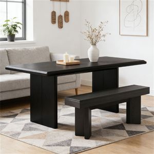 Farmhouse Style Kitchen <b>Table</b> Bench <b>Dining</b> Room Furniture <b>Stool</b> Only - Product Image 1