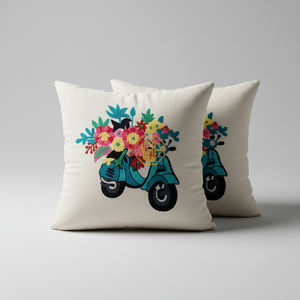 Funda de Cojín Bordada de Lujo para Perros, Funda de Almohada Decorativa con Diseño Floral y de Aves, Funda de Cojín de Algodón para Sofá, Decoración del Hogar - Product Image 5