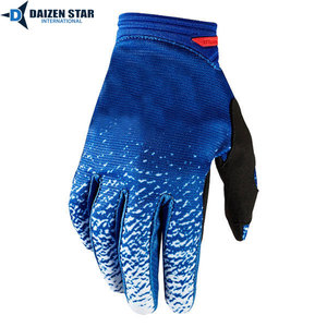 Daizen Star <b>Full</b> Finger Motocross Racing Gloves Red Black Nylon Breathable Non <b>Slip</b> Hook And Loop Closure Outdoor Use - Product Image 4
