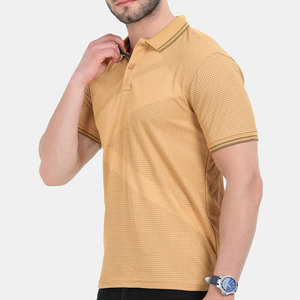 Polo de Manga Corta para Hombre con Logotipo Personalizado, Estampado Geométrico, Tejido de Punto, Corte Regular, Informal, Transpirable, Tela de Poliéster - Product Image 5