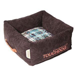 Exquisite Wuff Posh Rectangular Dog <b>Bed</b> Diamond Stitched Fleece Plaid for <b>Comfortable</b> Pet Sleeping - Product Image 1