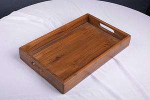 Plateau à bijoux en bois naturel fait main, design moderne et luxueux, compatible lave-vaisselle, pour le rangement du café, du thé, des collations, de la nourriture, sur la table à manger - Product Image 2