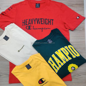 Excedentes Overrun Bordado Logo Impreso Diseños de marca sólida Envío informal Cancelar Camisetas Punto Algodón 180 GSM Hombres - Product Image 5