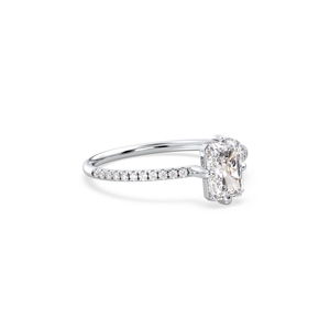 Bague de fiançailles REYES en moissanite taille radiant de 1,09 carat en argent sterling 925, certifiée GRA, accessoires bijoux pour femme - Product Image 3