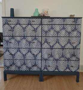 Modern Bone Inlay <b>6</b>-<b>Drawer</b> Chest of <b>Drawers</b> Indian Handmade Wood Bedroom Console Black and White from india - Product Image 6