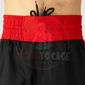 Good Selling 2026 Black Red Contrast Color New Arrival Highest Quality Stain Adult Wear Polycotton Kick Boxing Trousers - Product Image 6