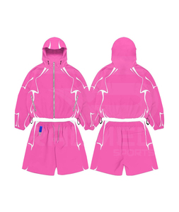 Unisex Hooded <b>Tracksuit</b> 2 Piece Zipper Jacket Shorts Sporty Style Waterproof Polyester Autumn Wear Adults Regular Fit <b>Tracksuit</b> - Product Image 1