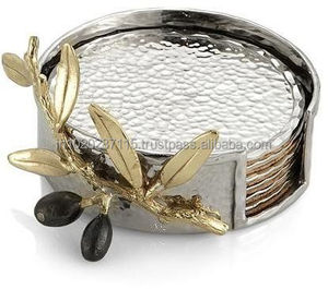 Posavasos de metal duradero resistente a la corrosión para uso diario en cocina, comedor, restaurante, cafetería, escritorio de oficina, uso decorativo - Product Image 3