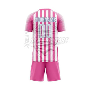 Uniforme de football respirant de haute qualité fabriqué en usine avec impression personnalisée du numéro, du nom et du logo disponible en différentes couleurs et tailles - Product Image 2