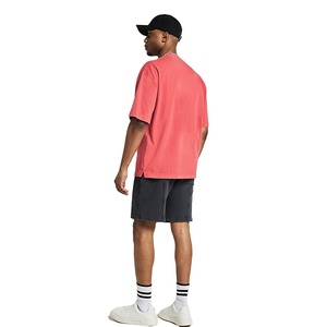 T-shirt Homme Oversize à Épaules Tombantes Manches Courtes Polyester/Coton Séchage Rapide Respirant Vêtement d'Été Coupe Classique - Product Image 3