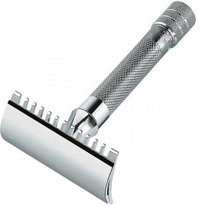 Maquinilla de Afeitar de Doble Filo Premium con Mango de Acero Inoxidable Súper Resistente, Afeitado Clásico para Cara y Cuerpo, Acabado Liso y Duradero para Hombres - Product Image 3