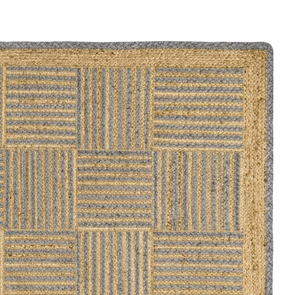 <b>Large</b> Living Room <b>Rug</b> 100% Organic Jute Eco-Friendly Bohemian Style Geometric Pattern Carpet - Product Image 1