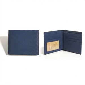 [Hot Item] Top Quality Handmade Castello Saffiano Leather Men Bi-fold Billfold ID Card <b>Wallet</b> Passcase Navy Green Grey Black - Product Image 1