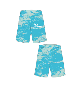 Shorts de basket-ball personnalisés bleu et blanc, vêtements de sport en maille athlétique - Product Image 1
