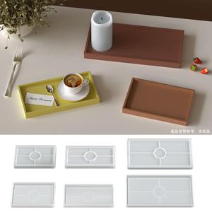 Rectangular Tray Plate <b>Epoxy</b> <b>Resin</b> Silicone Mold - Product Image 1