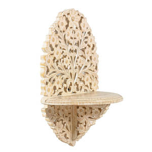 Estante de pared de madera moderno y atractivo para decoración del hogar, adecuado para sala de estar y oficina. - Product Image 2