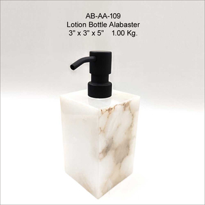 Distributeur de savon moderne en albâtre de luxe indien, écologique, élégant, accessoire de salle de bain, pour la maison et l'hôtel, vente en gros de qualité supérieure - Product Image 4