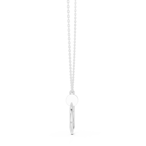 TRNDY LAB GROWN DIAMOND <b>PENDANT</b> SET IN 18KT <b>SOLID</b> WHITE <b>GOLD</b> FOR ENGAGEMENT WEDDING PARTY VALENTINE GIFT EVERYDAY WEAR - Product Image 2