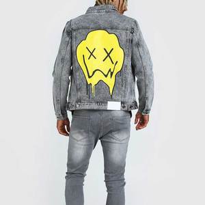Chaqueta de Mezclilla Acolchada Personalizada al por Mayor para Hombre, 100% Algodón, Cuello Alto, Logotipo Frontal, Estilo Vintage, Ropa de Invierno - Product Image 4