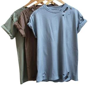 Camiseta transpirable para hombre, suave, con efecto desgastado, personalizada, de algodón, corte ajustado, cómoda, recién llegada, en oferta. - Product Image 6