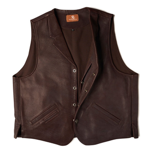 Men's Genuine <b>Leather</b> Vest Wholesale Custom Adults OEM Motorcycle <b>Sleeveless</b> Biker <b>Jacket</b> Premium Vintage Casual Outerwear 2026 - Product Image 3