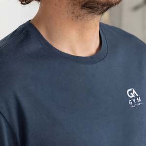 Camiseta Deportiva GYM ACTIVE Premium 100% Algodón para Hombre, Estilo Básico, Impresión Láser, Logotipo Personalizado, Diseño de Punto, Transpirable - Product Image 4