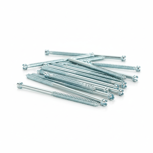 Tornillos para Madera PDC de Doble Rosca Métrica/Pulgada, Diámetro M6-M12, Cabeza Ranurada, Rosca Parcial, Clase 4.8 6.8, Acero al Carbono Zincado DIN - Product Image 1