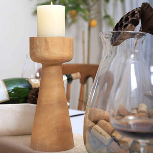 Support de bougie en bois poli, figurine vintage classique élégante, décoration de Noël et du Ramadan, personnalisable MULTI CRAFT - Product Image 4