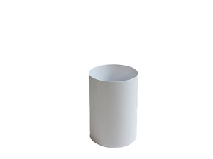 Modern Minimalist White Ceramic Cylindrical Flower Vase Matte Finish Durable Customizable Pattern for Home Office Decorative - Product Image 3