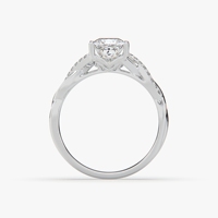 Bague de fiançailles, de mariage ou d'anniversaire classique en argent sterling 925 avec moissanite taille princesse, option plaqué or