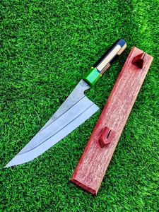 Cuchillos PRESTIGE BLADES, Cuchillo de Chef Profesional Hecho a Mano de Acero de Damasco, Mango Personalizado con Acabado Cepillado, Apto para Lavavajillas, Venta al Por Mayor OEM - Product Image 5