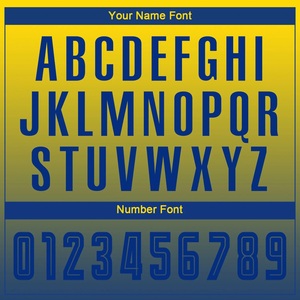 Maillot de football à manches longues dégradé jaune et bleu, en polyester sublimé, unisexe, pour adultes, avec nom et numéro personnalisés - Product Image 4
