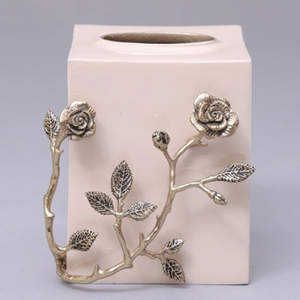 Caja de pañuelos cuadrada de metal galvanizado de calidad súper premium con elegante soporte para pañuelos para decoración de mesa - Product Image 5