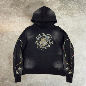 Sudadera con Capucha Estilo Urbano, Lavado Vintage, Logotipo Personalizado, Impresión DTG/DTF, Bordado, Marca Privada, Proveedor Mayorista OEM/ODM - Product Image 1