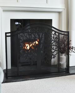 Protector de Chimenea Metálico con Rejilla Metálica, Plegable de Tres Paneles, Resistente al Calor, Diseño Moderno - Product Image 4