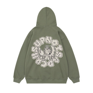 Sudadera con Capucha Estampada para Hombre, Estilo Oversize, de Gran Gramaje, Ropa Personalizada, Venta al por Mayor, Suministro Directo de Fábrica - Product Image 5