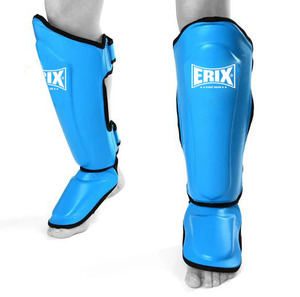 Mejor Calidad Espinilleras de Boxeo de Cuero PU Protectores de Piernas para Kickboxing y MMA Equipo Protector de Espinilla Muay Thai - Product Image 3