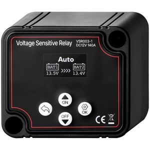 Kit Isolatore Doppia Batteria per Camper 12V 140 Amp, Relè Sensibile alla Tensione VSR Manuale/Automatico con Voltmetro e Schermo LCD Smart Batt - Product Image 5