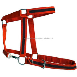 Halter de cheval en nylon léger et confortable dans de nombreuses couleurs et tailles avec double couture et quincaillerie en zinc réglable - Product Image 3