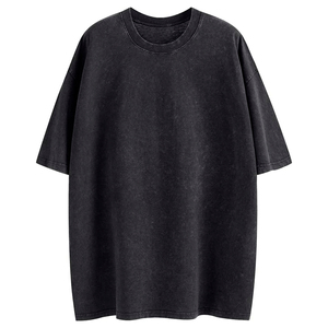 เสื้อยืดผู้หญิงไซส์ใหญ่แบบย้อมสีเอซิด ผลิตตามสั่ง (OEM) เสื้อยืดคอกลมเรียบๆ สำหรับผู้หญิง ราคาขายส่ง เสื้อยืดผู้หญิงย้อมสีเอซิด - Product Image 4