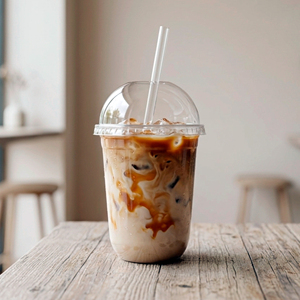 Transparent PP <b>Plastic</b> <b>Cup</b> With Dome Lid 95mm Diameter Disposable Cold <b>Drink</b> <b>Cup</b> For Take Away - Product Image 1